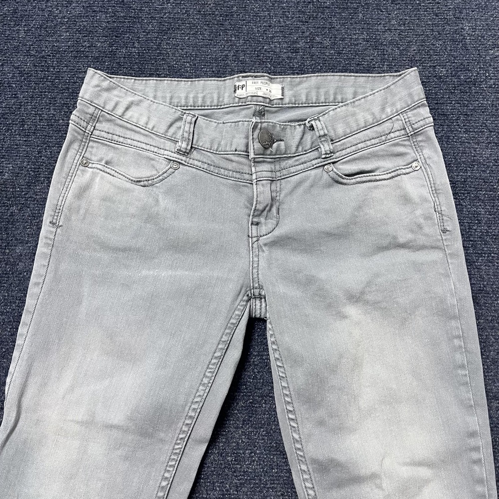 Free People Jeans Womens 26 Gray Skinny Stretch Denim Pants Casual